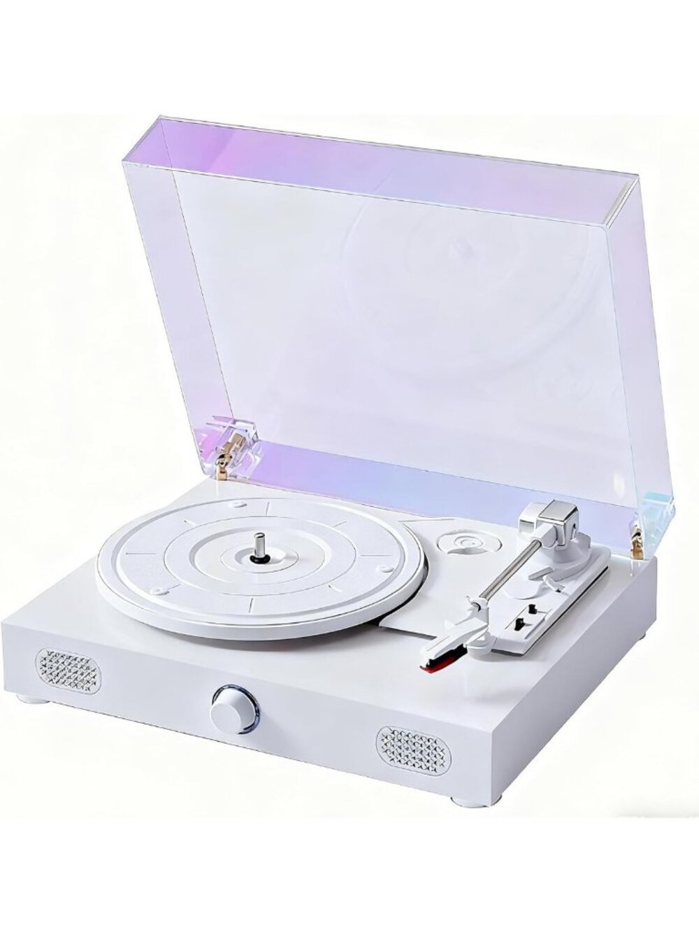 Vintage 3-Speed Vinyl Record Player Turntable with Bluetooth & Built-in Speakers